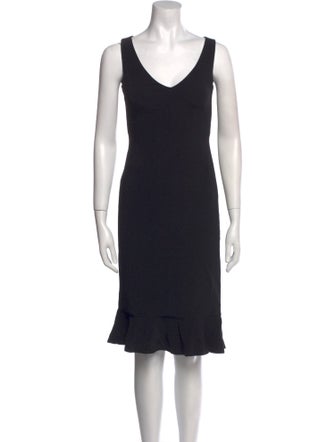 Moschino V-Neck Knee-Length Dress