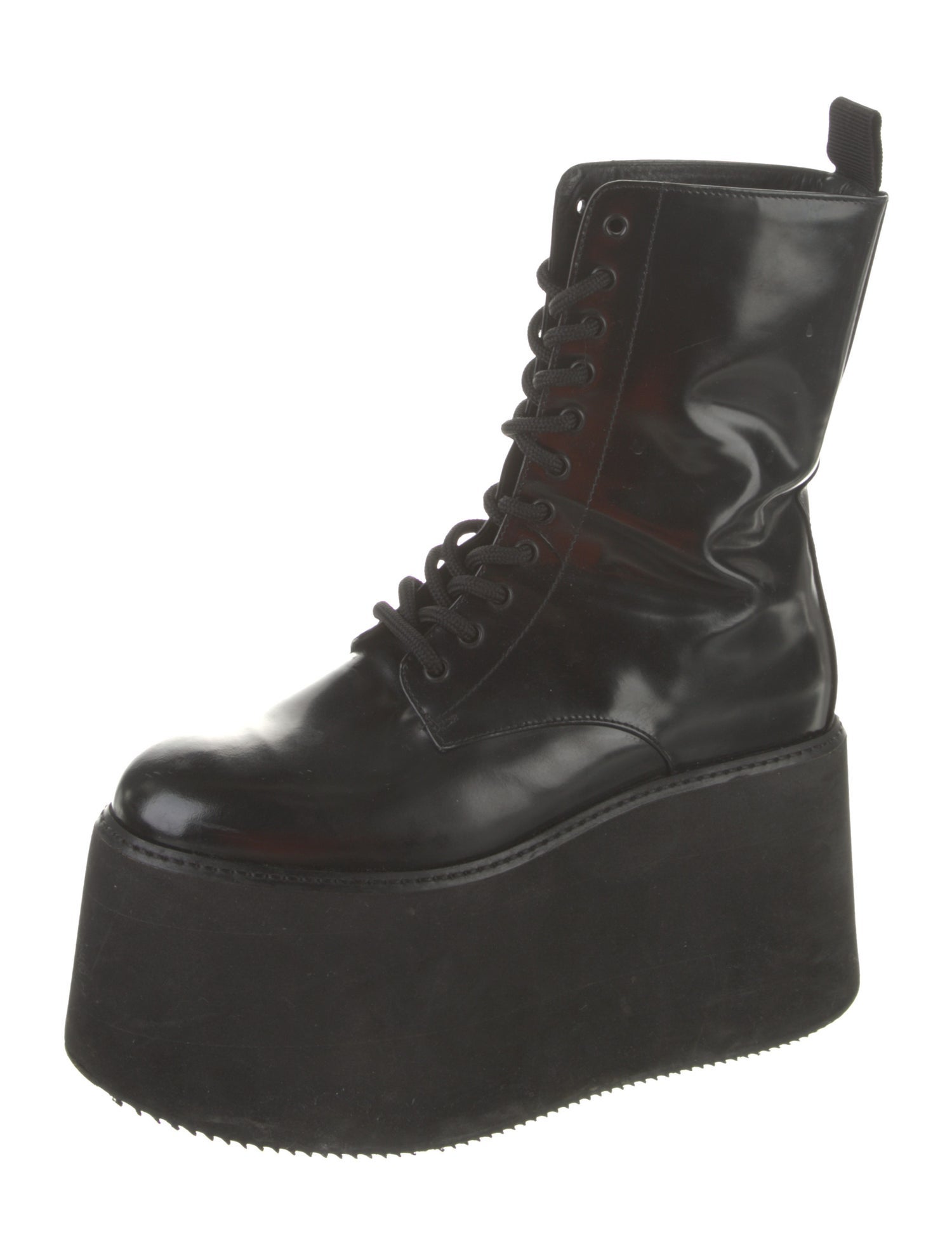 Moschino Leather Lace-Up Boots