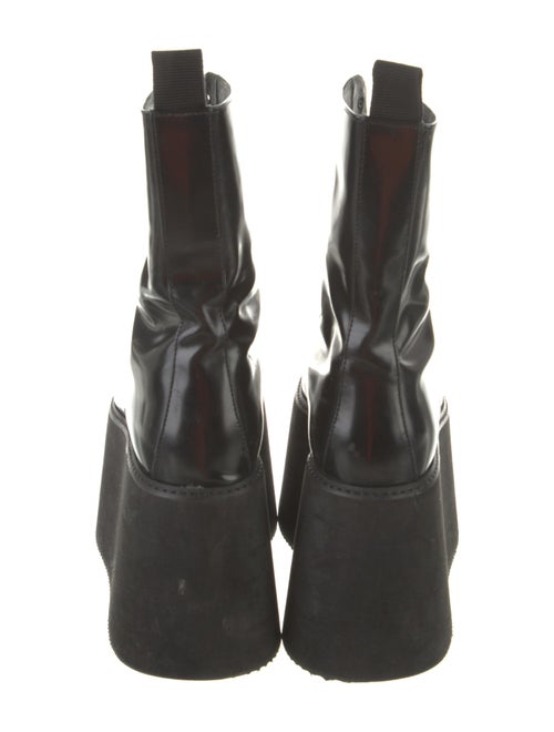 Moschino Leather Lace-Up Boots
