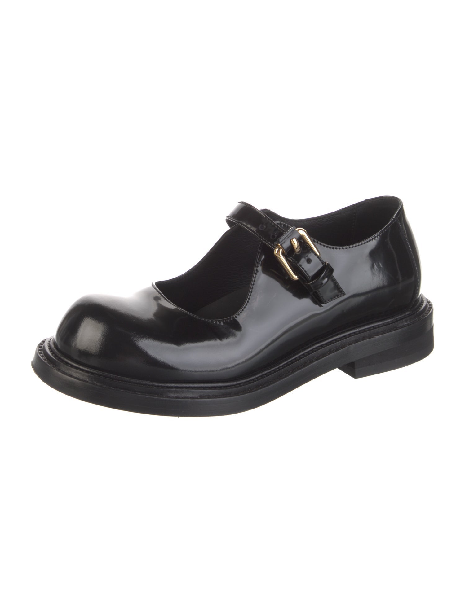 Moschino Patent Leather Mary Jane Flats