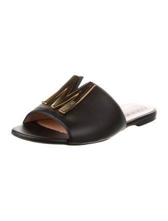 Moschino Leather Slides