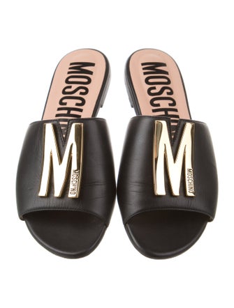 Moschino Leather Slides