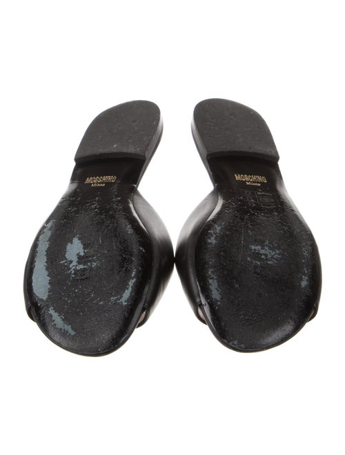 Moschino Leather Slides