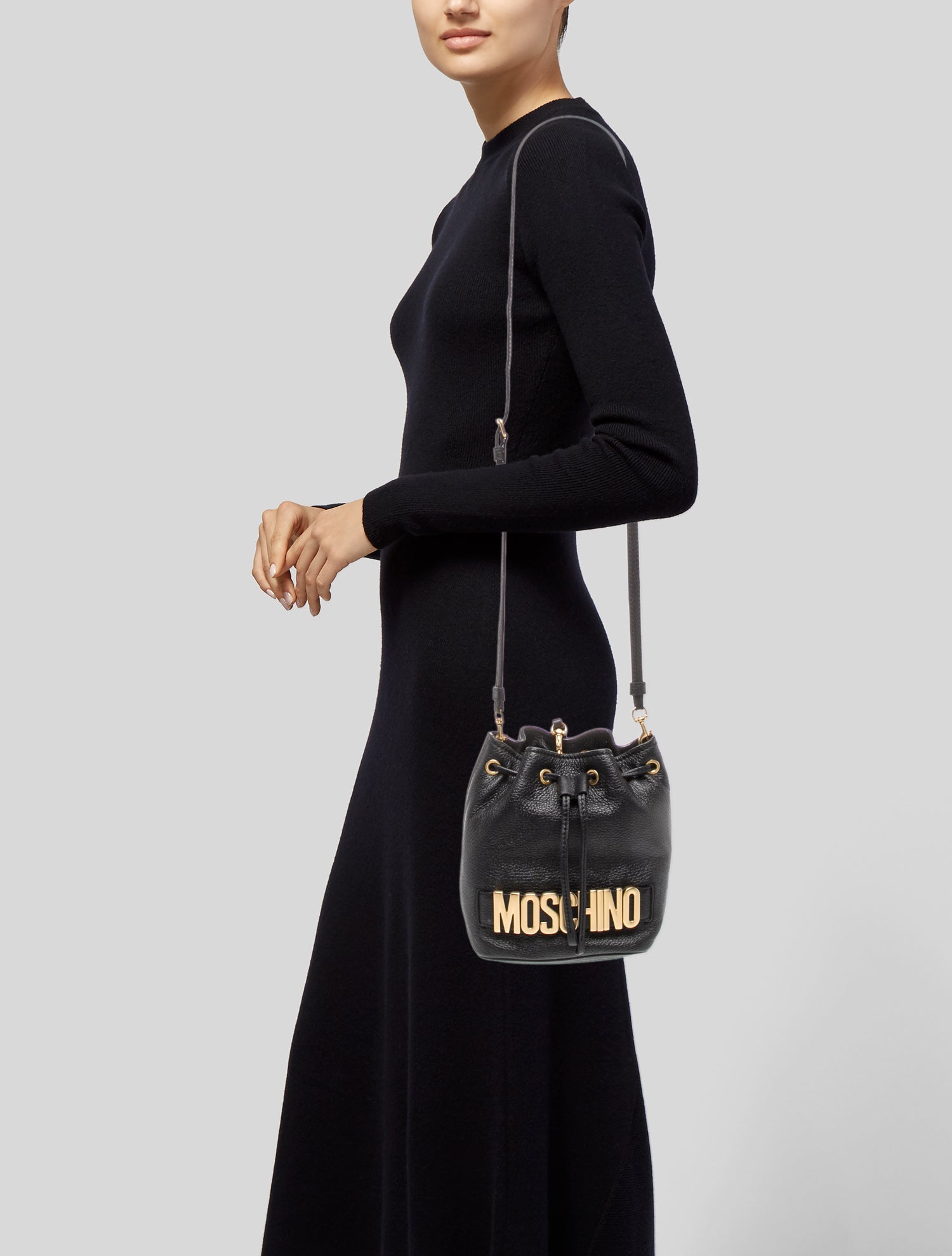 Moschino Leather Bucket Bag