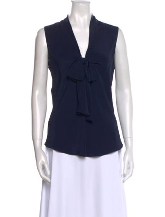 Moschino Silk V-Neck Top