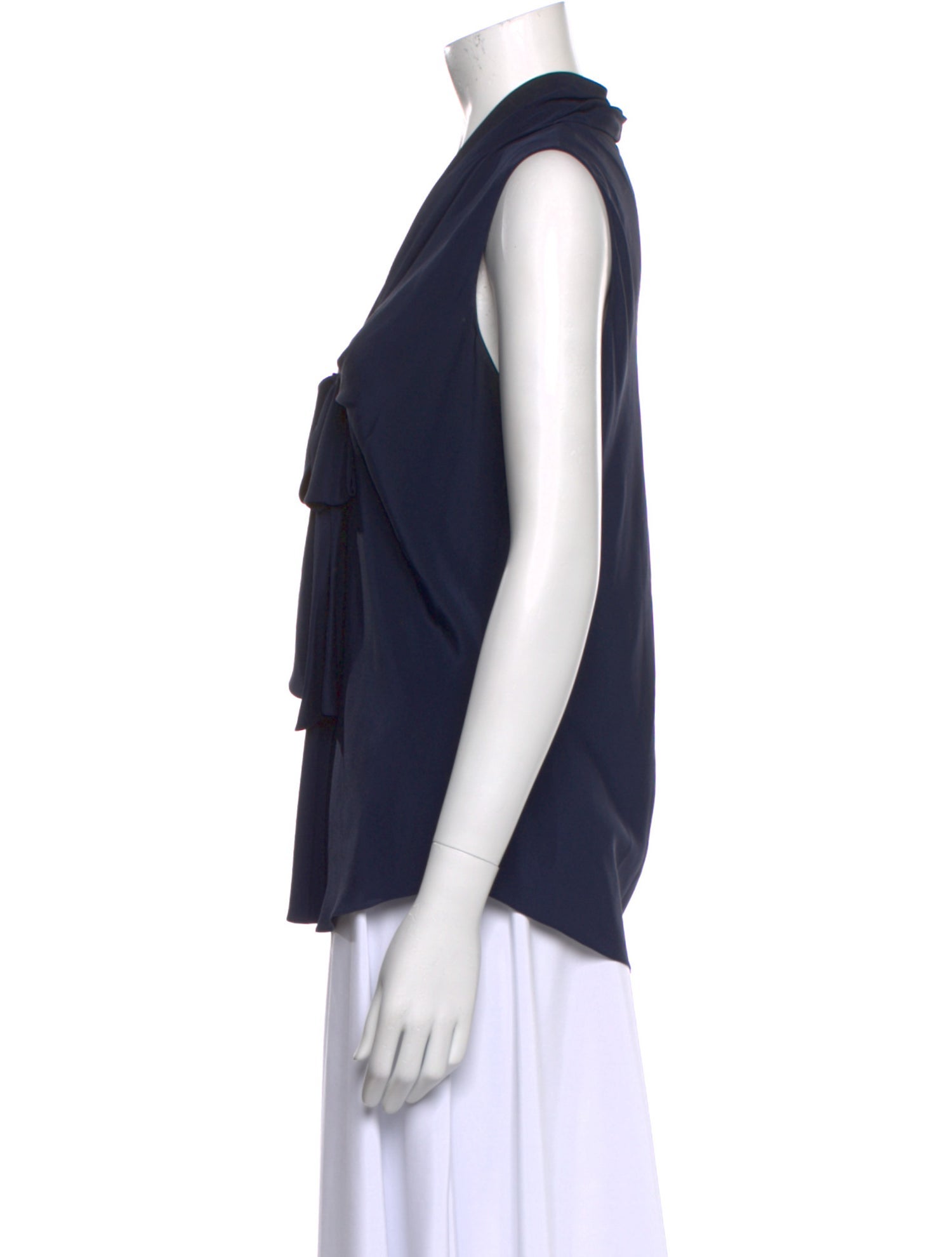 Moschino Silk V-Neck Top