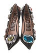 Moschino Leather Floral Print Pumps