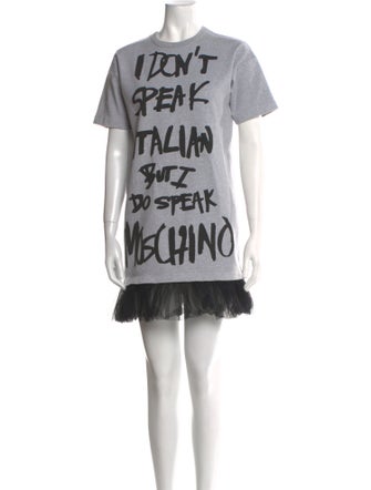 Moschino Graphic Print Mini Dress