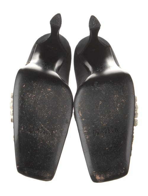 Moschino Satin Floral Print Pumps