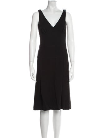 Moschino V-Neck Midi Length Dress