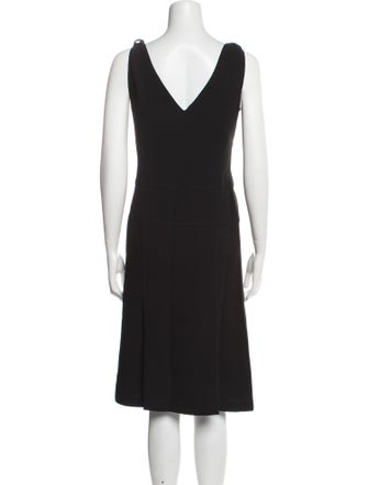 Moschino V-Neck Midi Length Dress