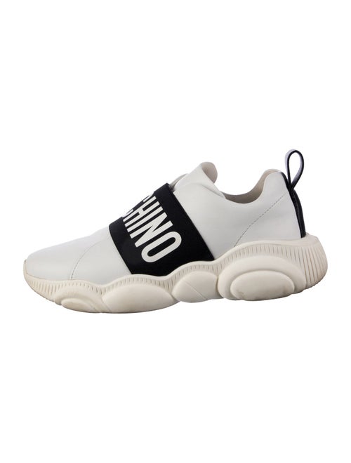 Moschino Leather Printed Athletic Sneakers
