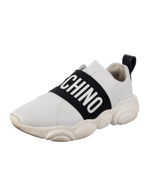 Moschino Leather Printed Athletic Sneakers