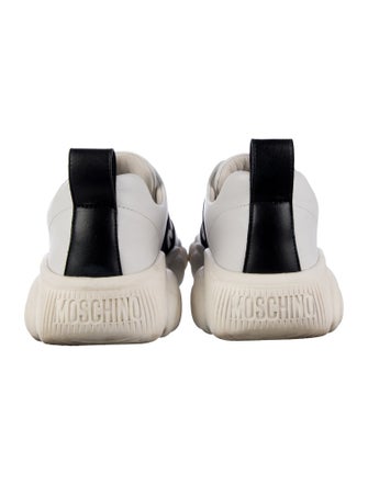 Moschino Leather Printed Athletic Sneakers