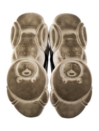 Moschino Leather Printed Athletic Sneakers