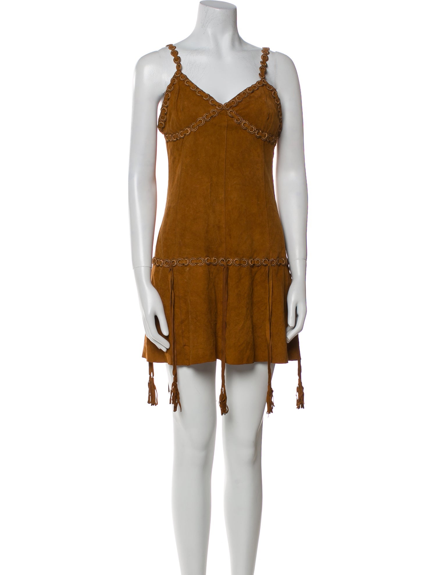 Moschino Leather Long Dress