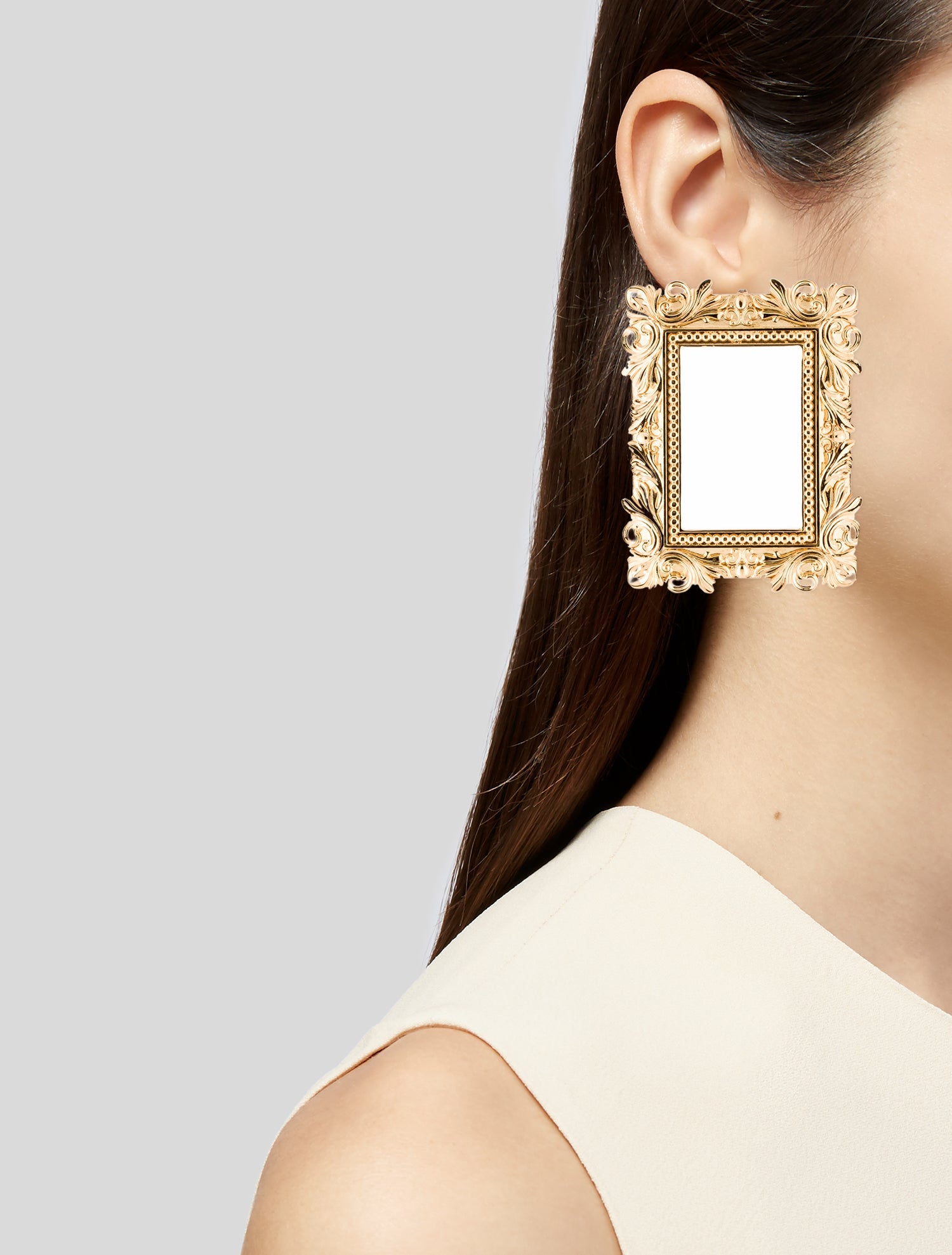 Moschino Frame Earrings