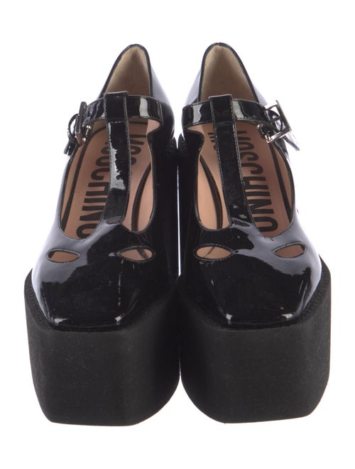 Moschino Patent Leather T-Strap Pumps