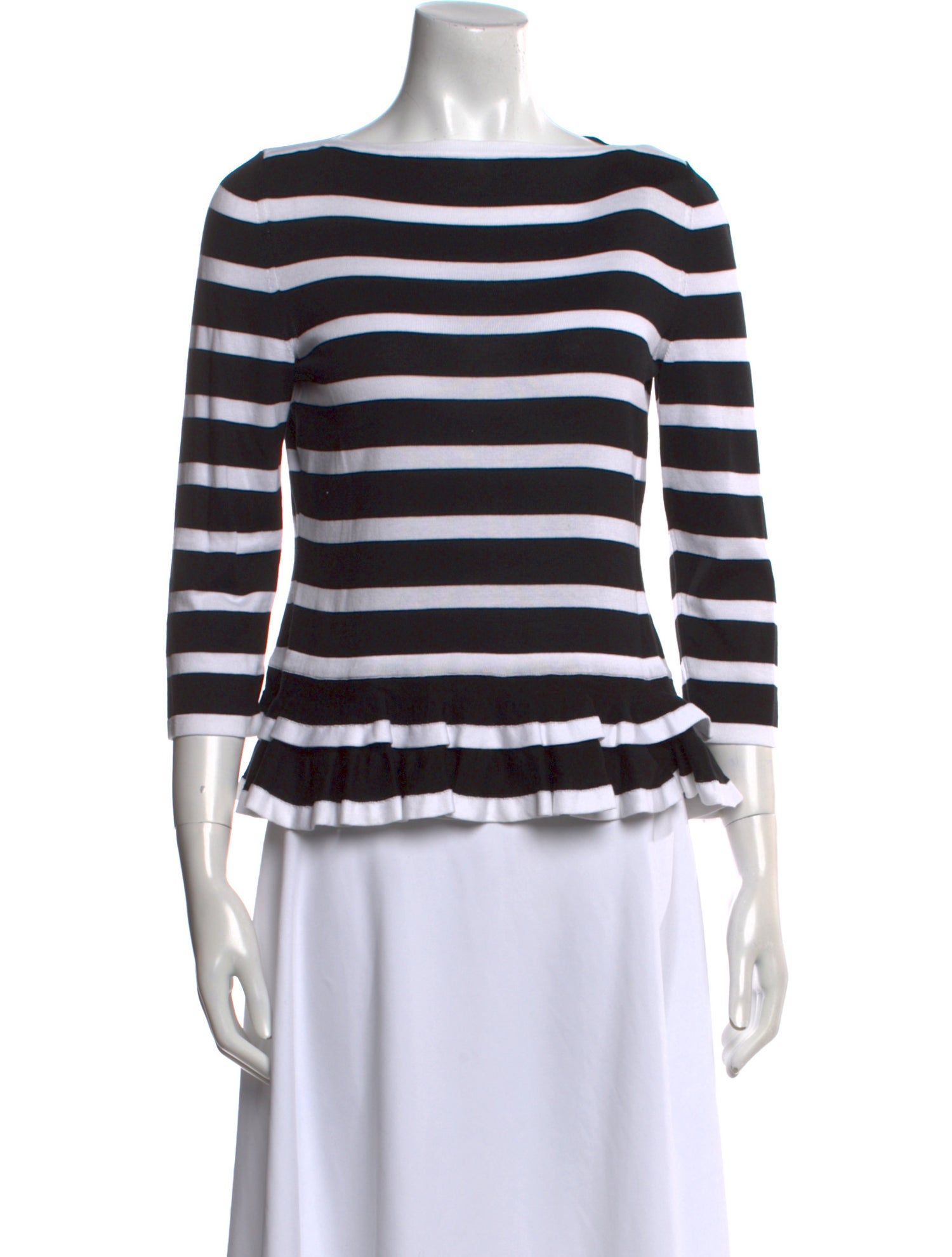 Moschino Striped Bateau Neckline Top w/ Tags