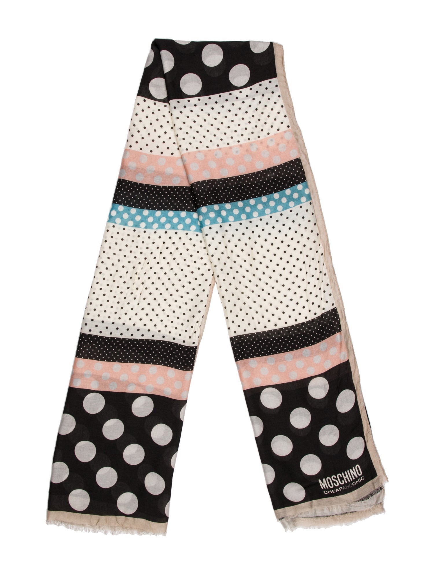 Moschino Polka Dot Print Scarf