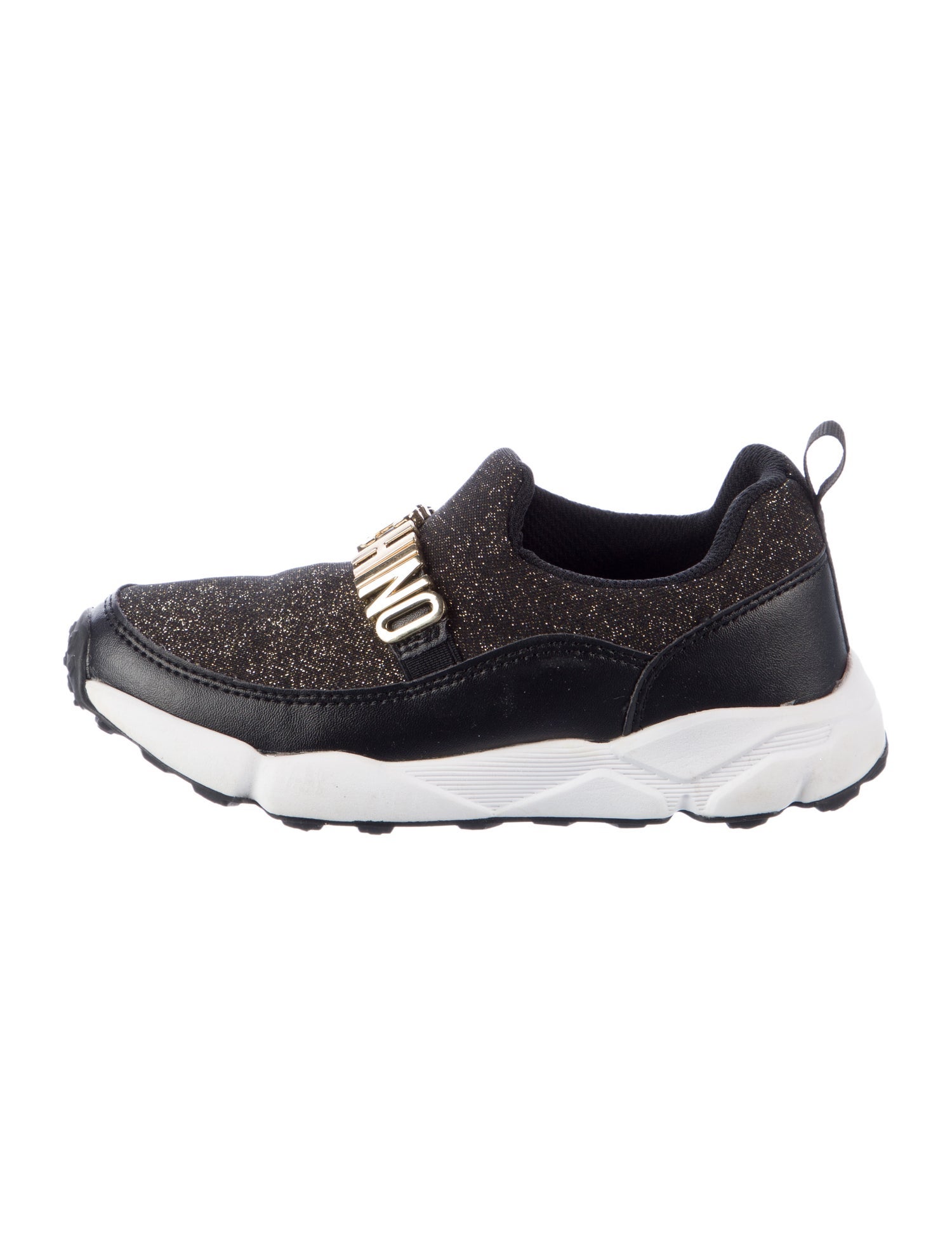 Moschino Girls' Leather Logo Sneakers