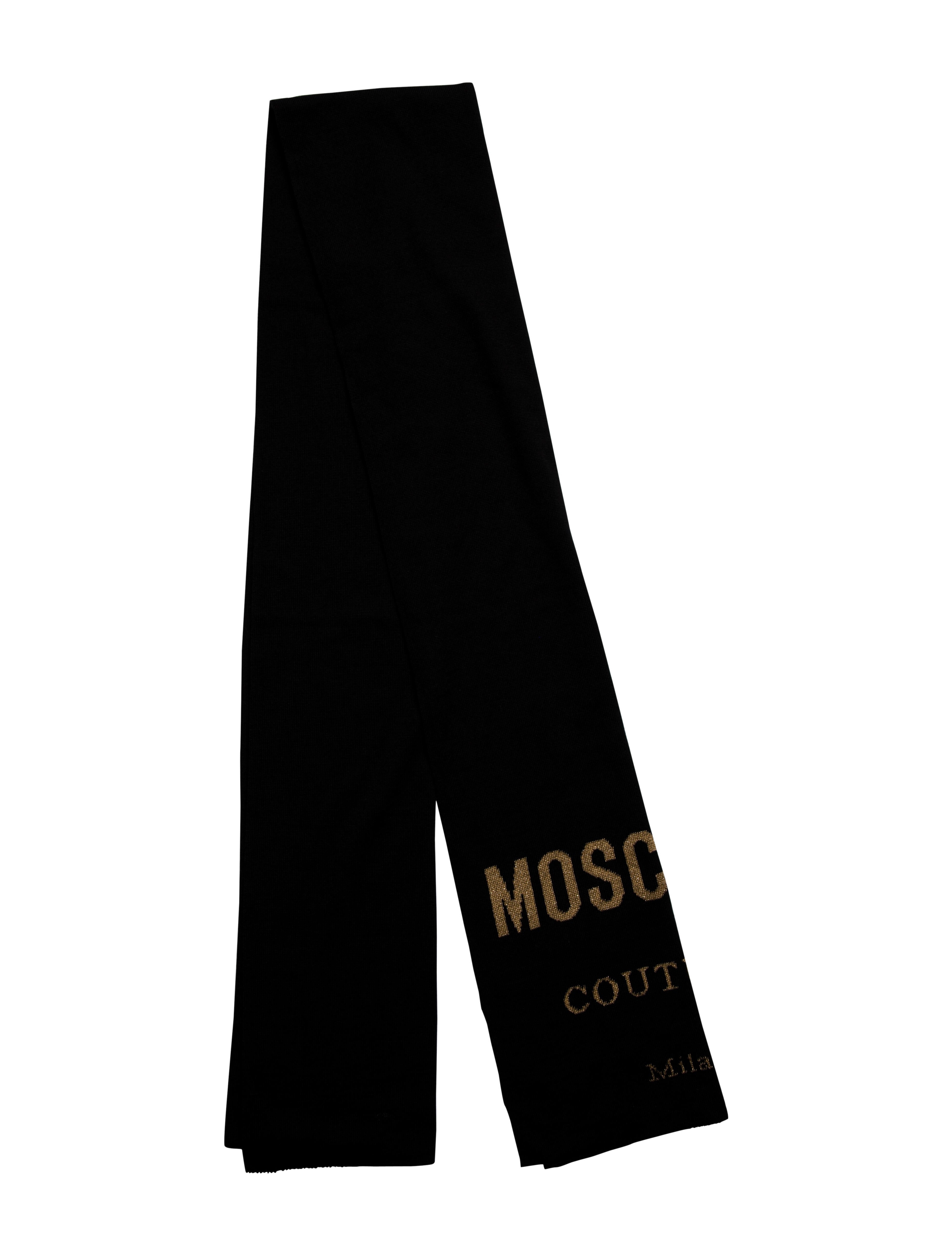 Moschino Wool Graphic Print Scarf