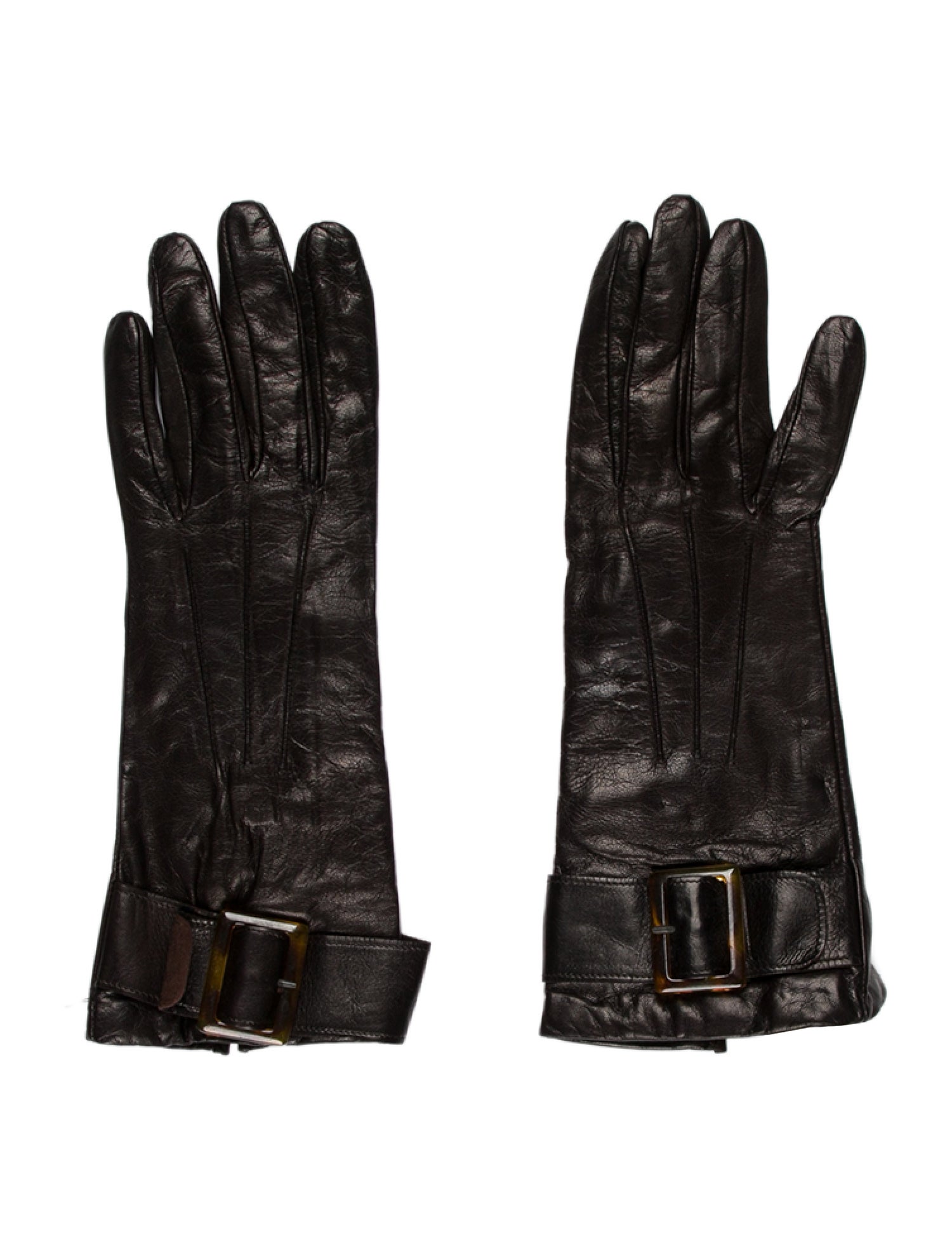 Moschino Leather Winter Gloves