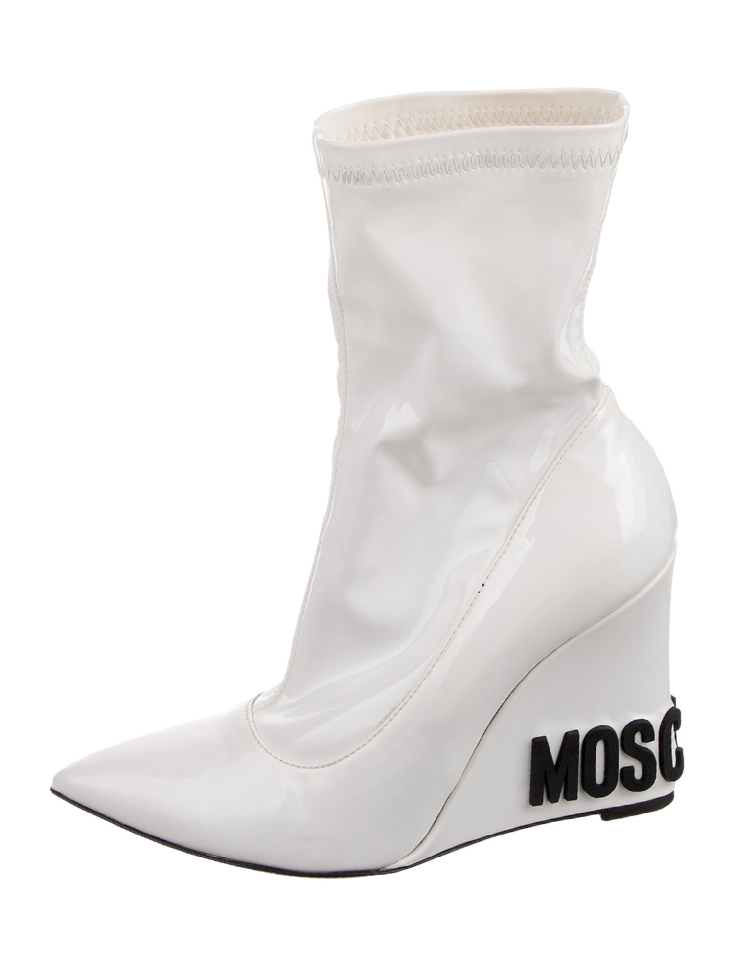 Moschino Patent Leather Sock Boots