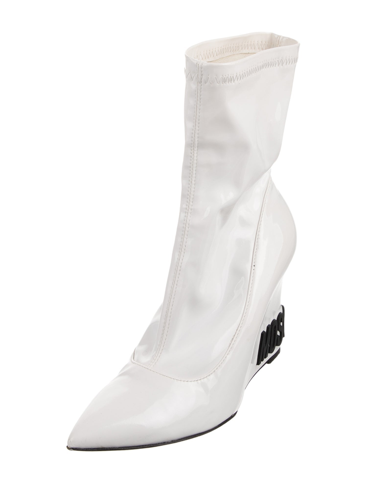 Moschino Patent Leather Sock Boots