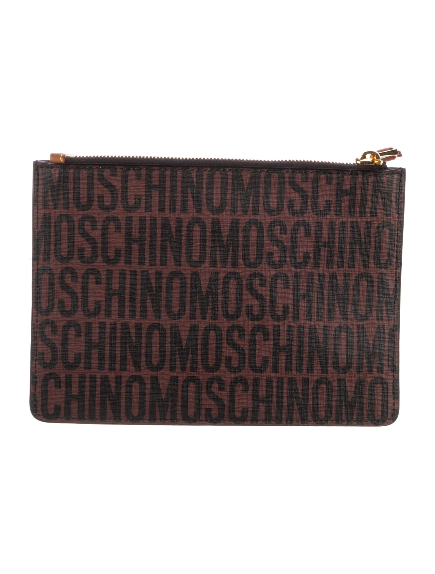 Moschino Leather Cosmetic Bag