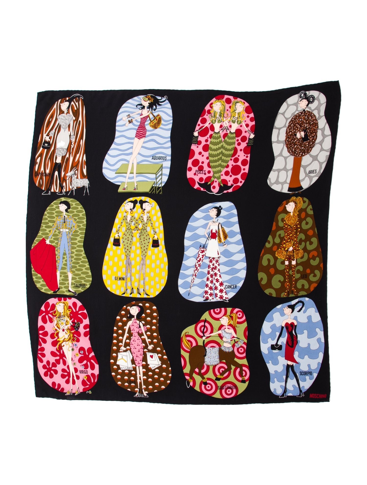 Moschino Silk Printed Scarf