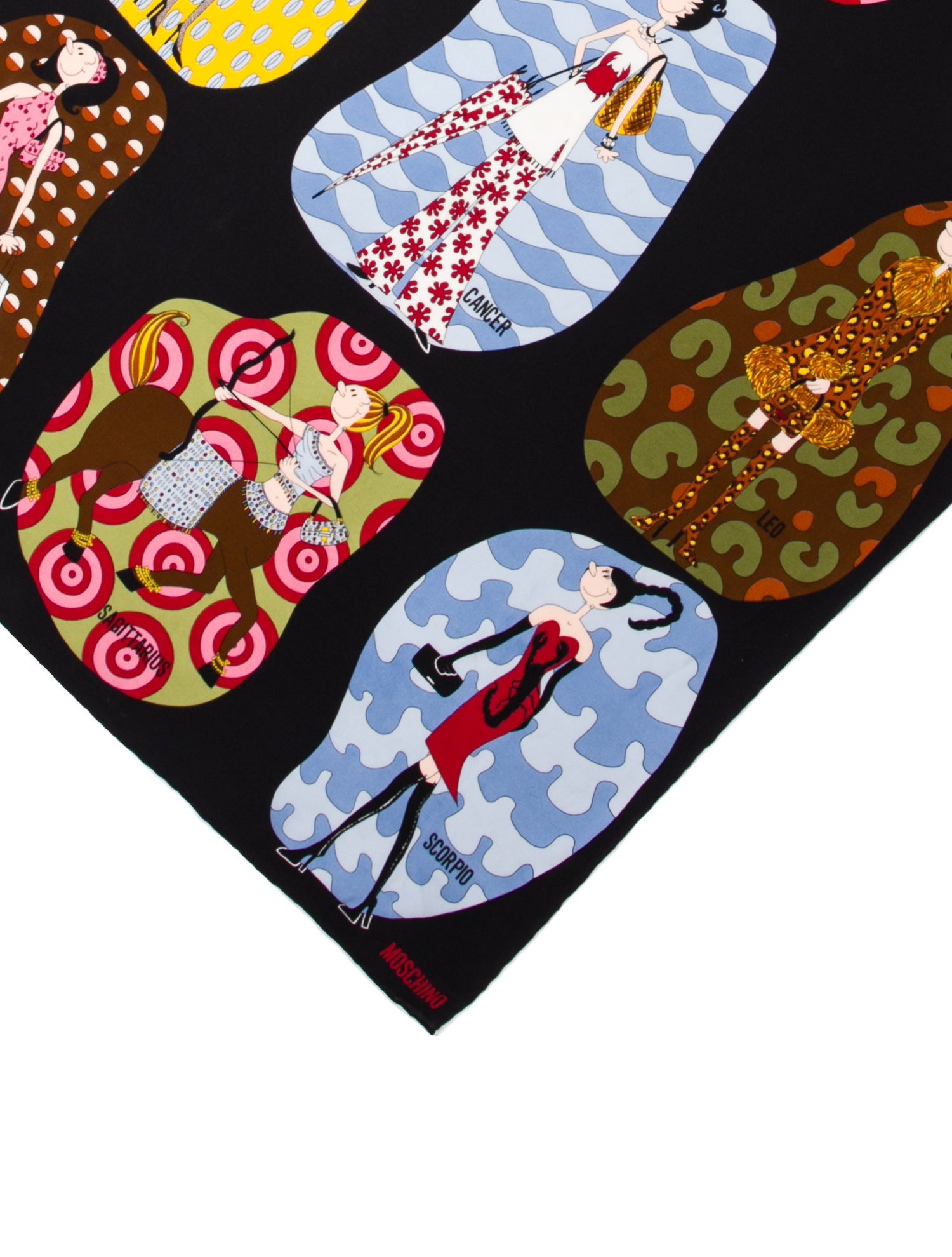 Moschino Silk Printed Scarf