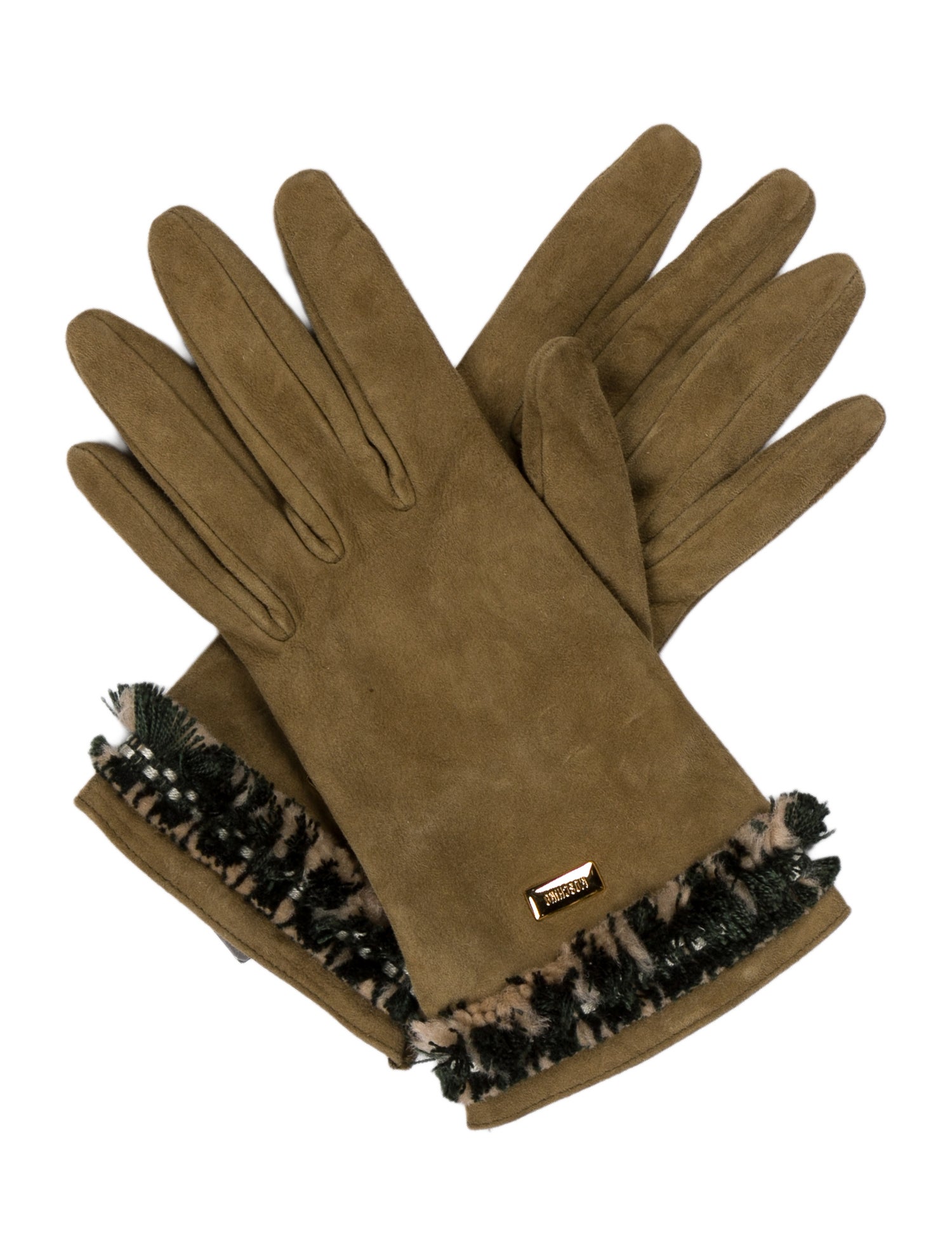 Moschino Tassel Embellished Leather Gloves w/Tags