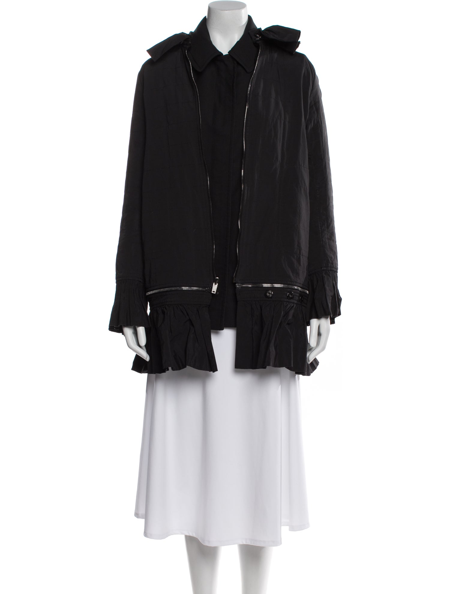 Moschino Coat Set Pleated Accents Set