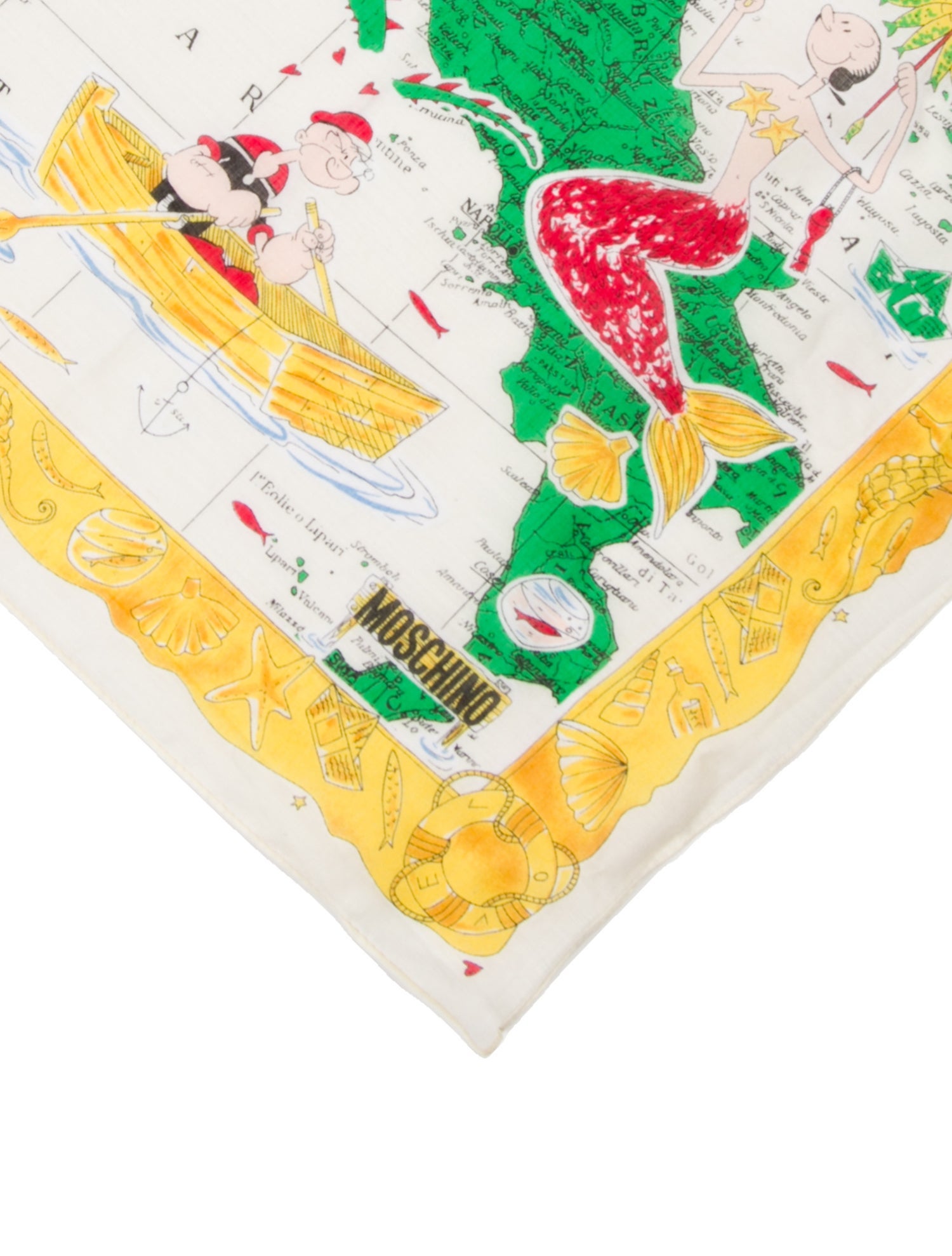 Moschino Glitter Printed Scarf