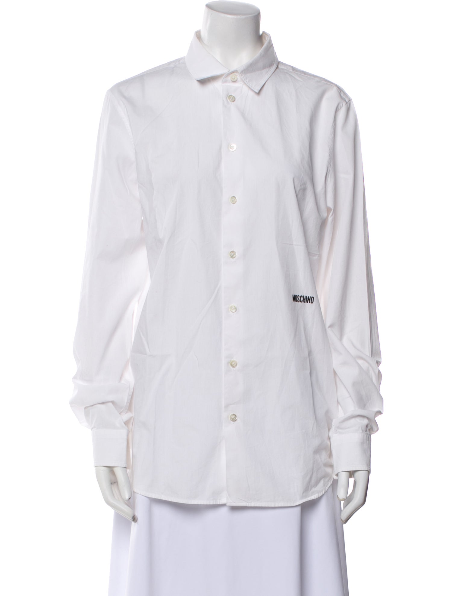 Moschino Long Sleeve Button-Up Top