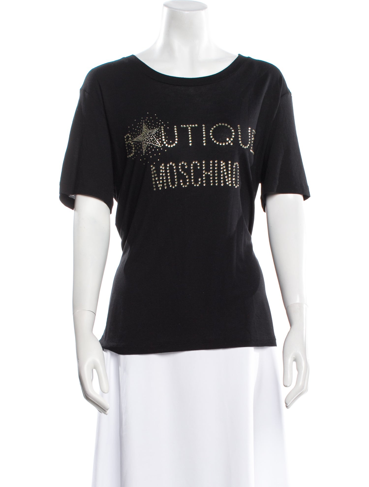 Moschino Graphic Print Scoop Neck T-Shirt w/ Tags