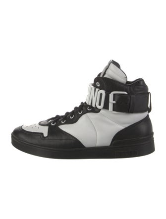 Moschino Leather Colorblock Pattern Sneakers