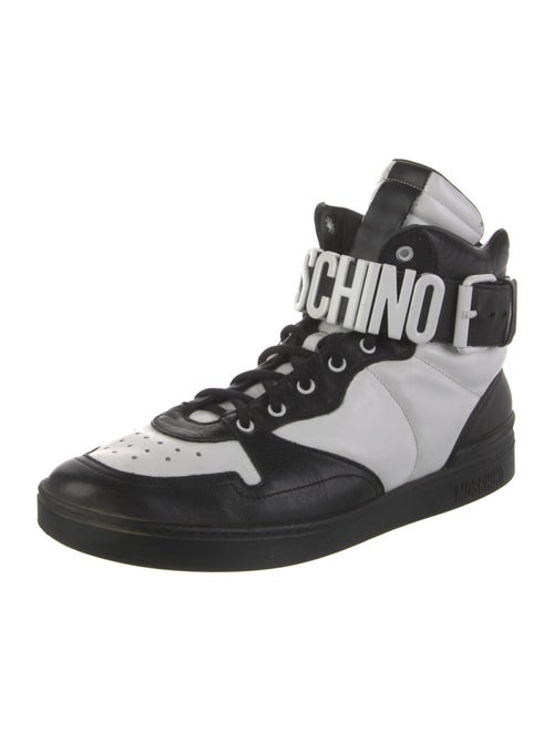 Moschino Leather Colorblock Pattern Sneakers
