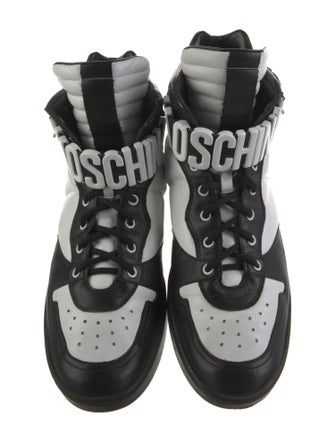 Moschino Leather Colorblock Pattern Sneakers