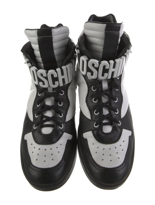 Moschino Leather Colorblock Pattern Sneakers