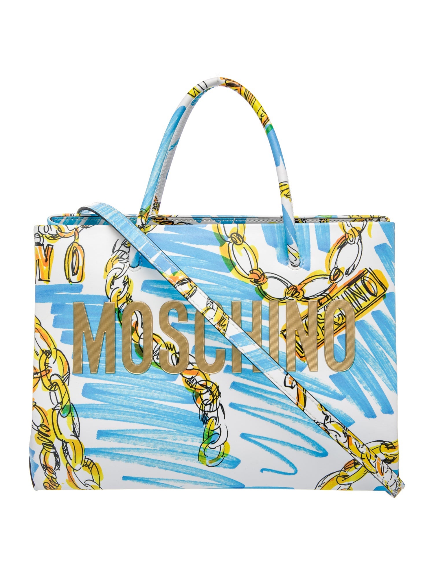 Moschino Leather Top Handle Bag