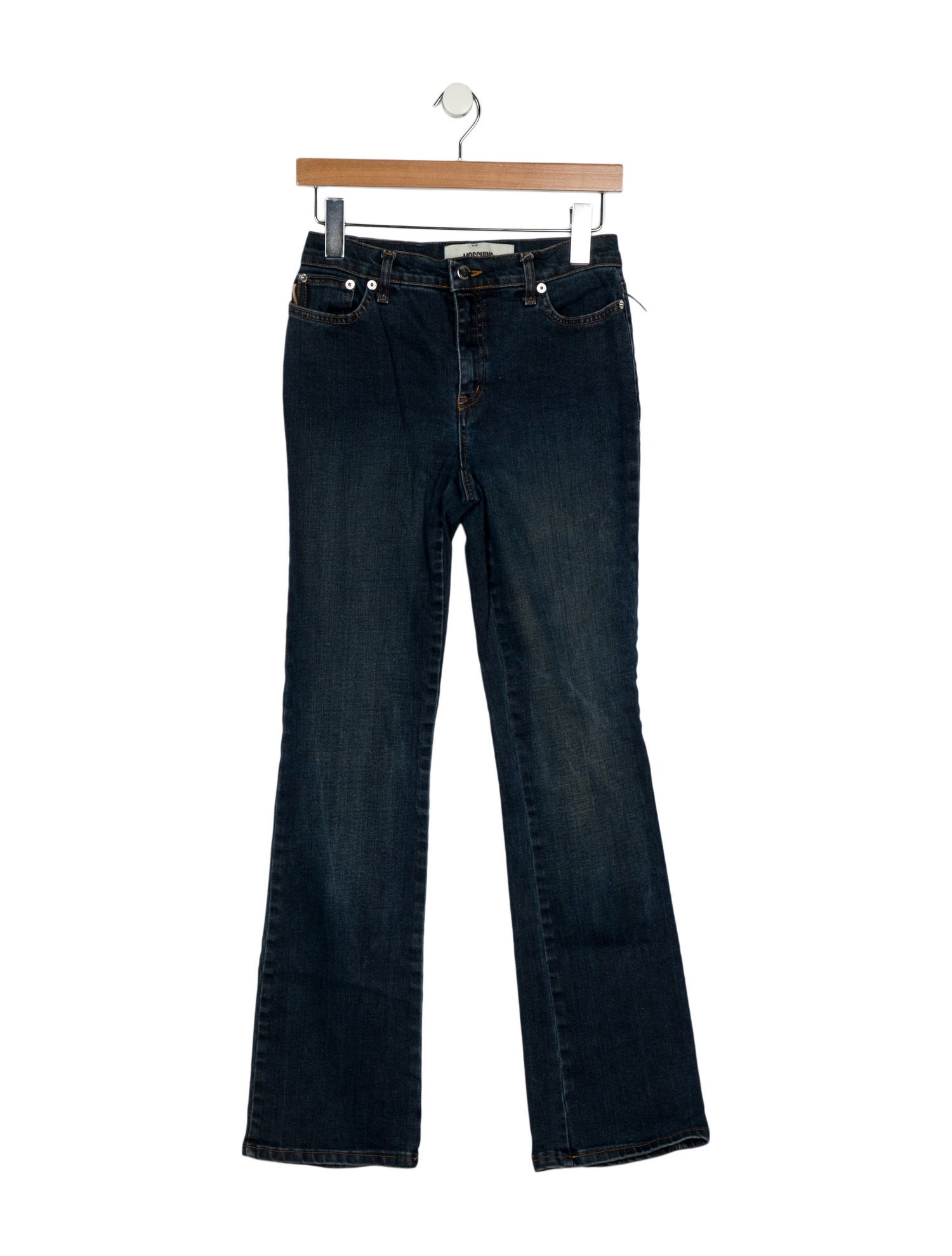 Moschino High-Rise Straight Leg Jeans