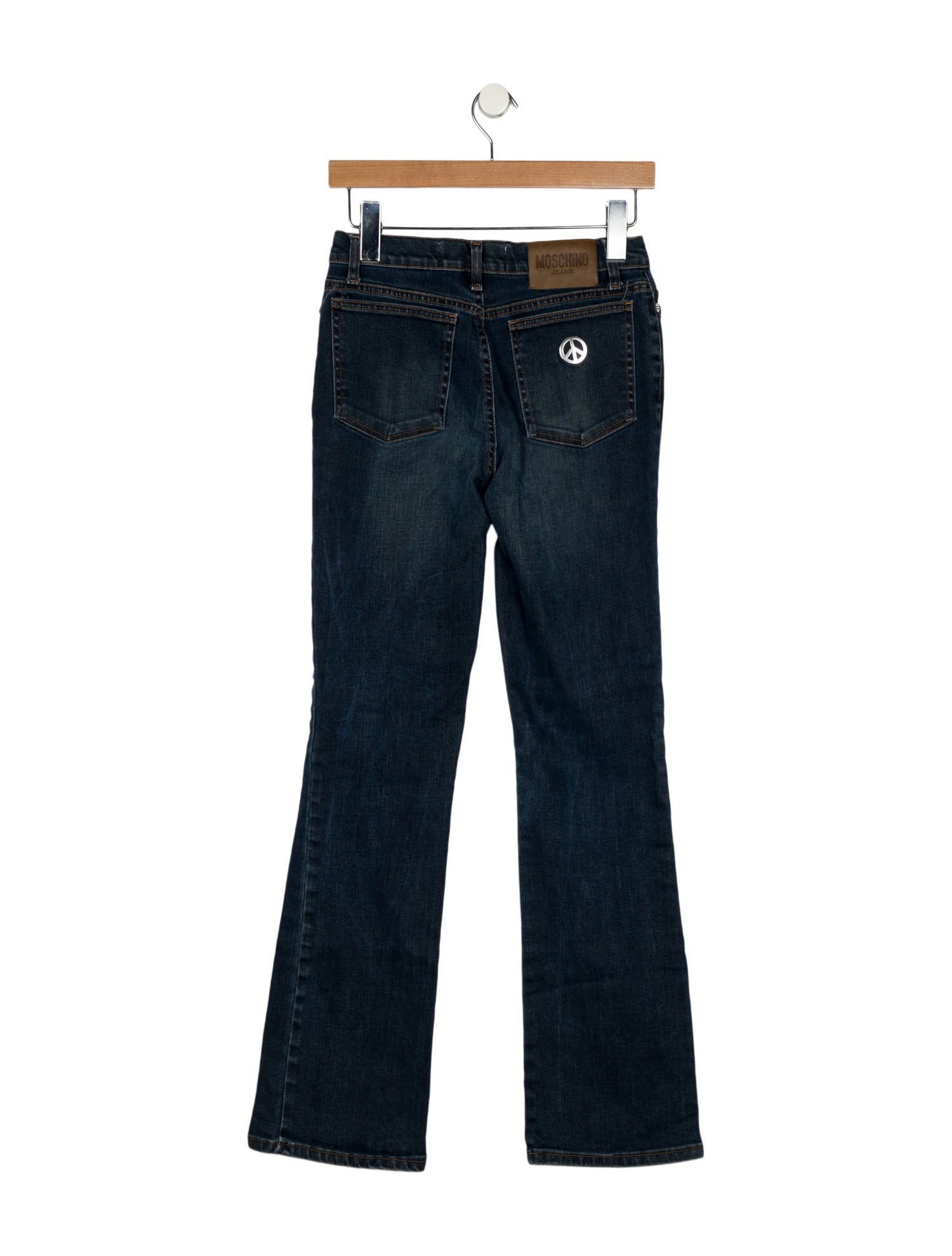 Moschino High-Rise Straight Leg Jeans