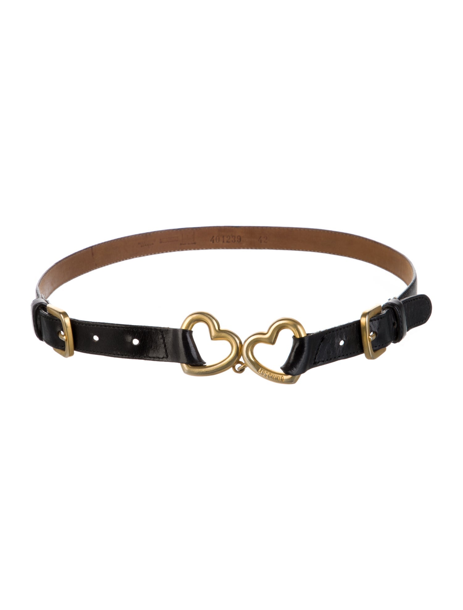 Moschino Skinny Leather Waist Belt