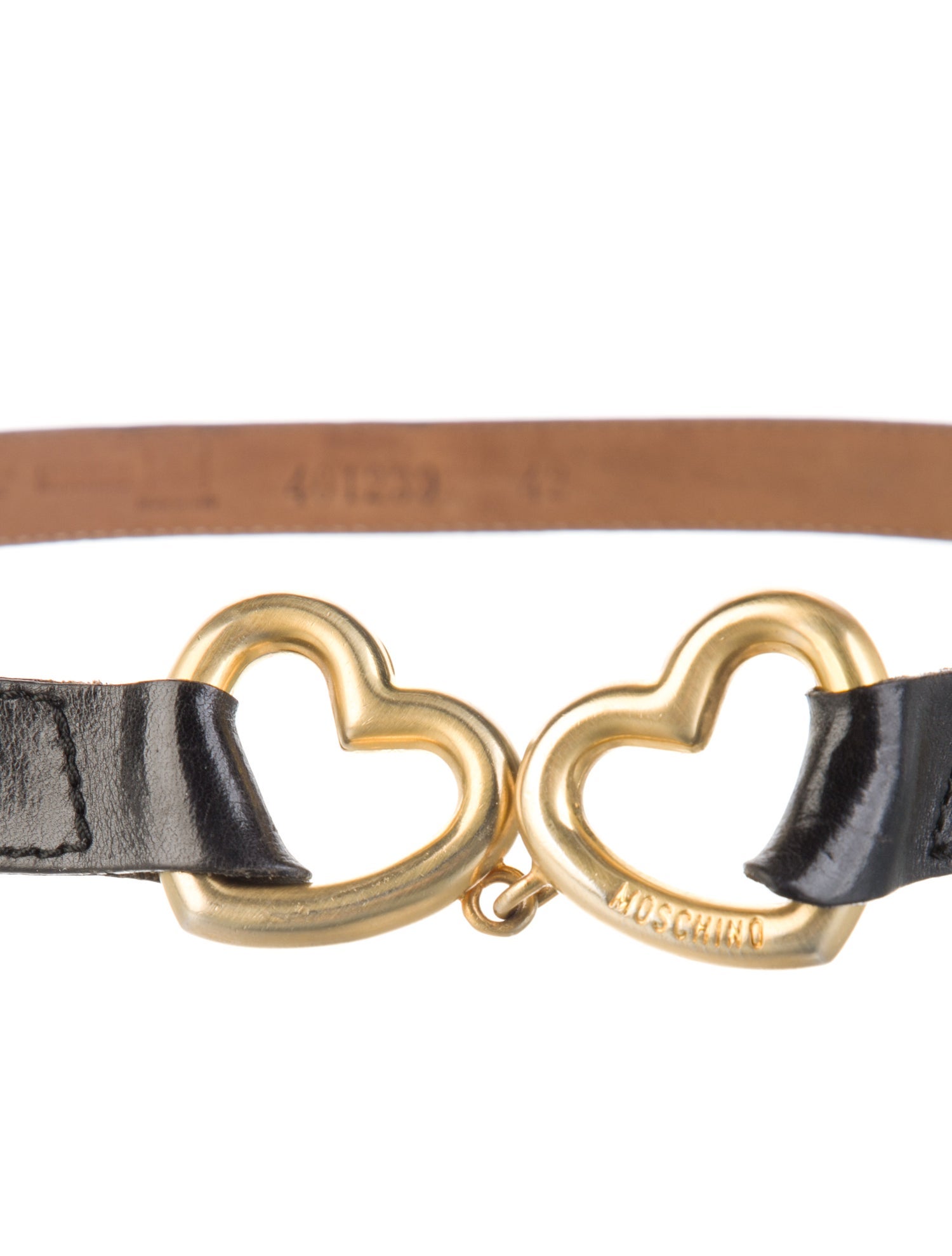 Moschino Skinny Leather Waist Belt