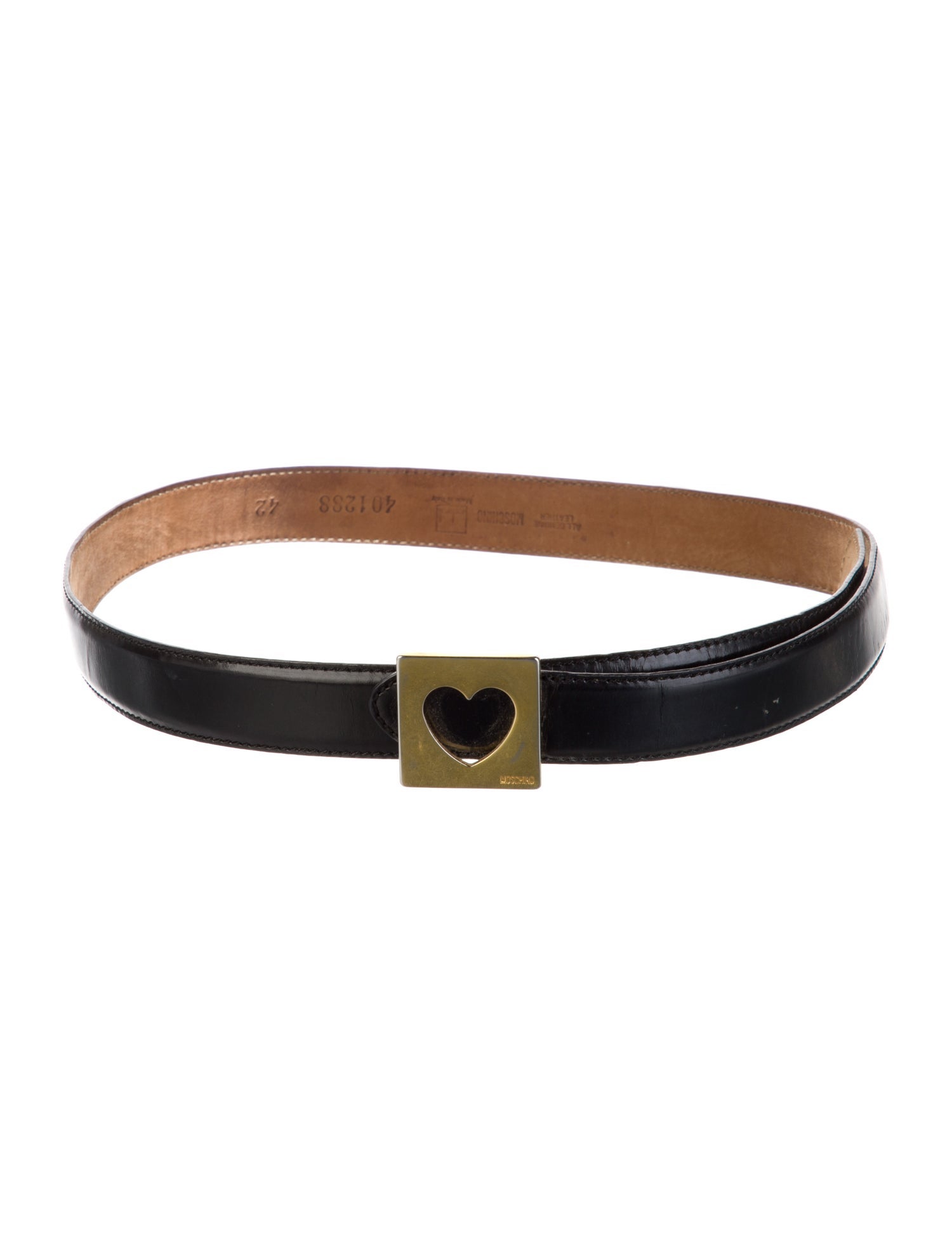 Moschino Skinny Leather Belt