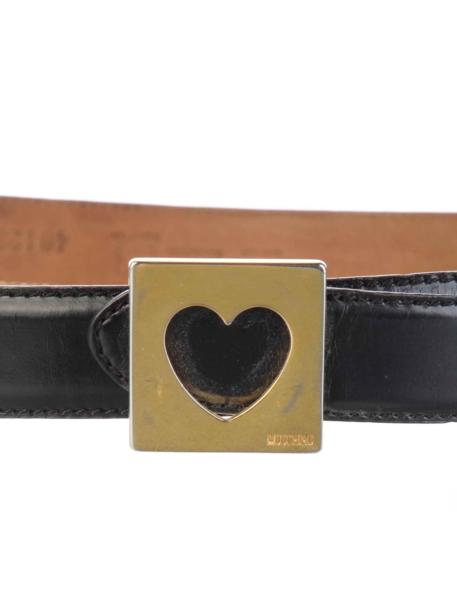 Moschino Skinny Leather Belt