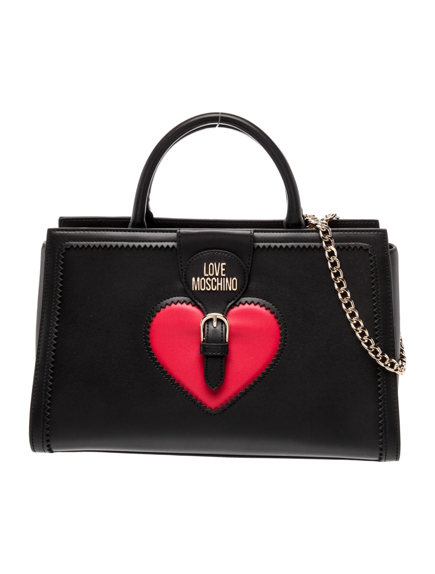 Moschino Leather Top Handle Bag