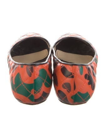 Moschino Leather Printed Ballet Flats